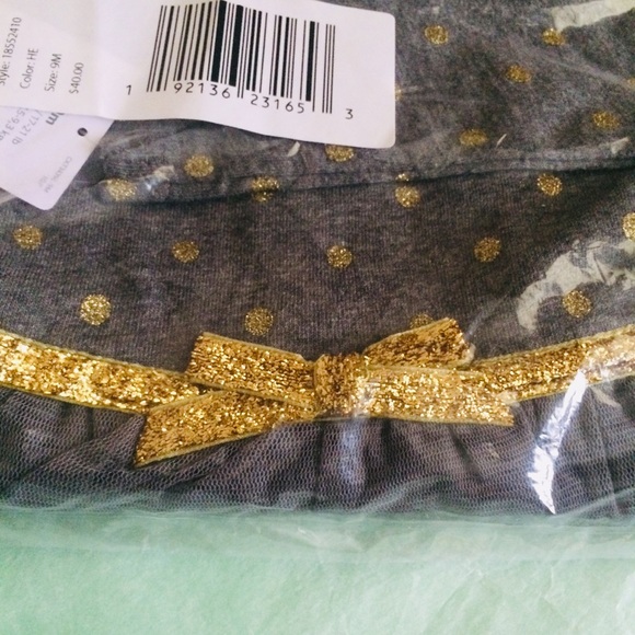 New Carter’s Glitter Polka Dot Dress Set - Picture 6 of 6